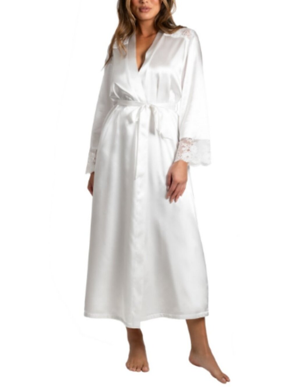 Linea Donatella Women's Bridal Bouquet Robe - Ivory